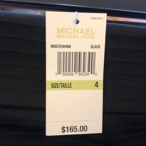 Michael Michael Kors Ribbed Pencil Skirt, Black - Picture 8 of 10